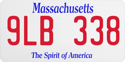 MA license plate 9LB338