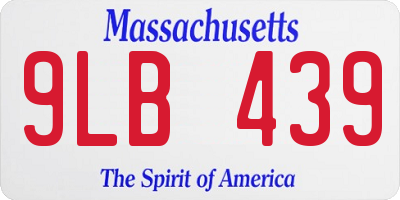MA license plate 9LB439