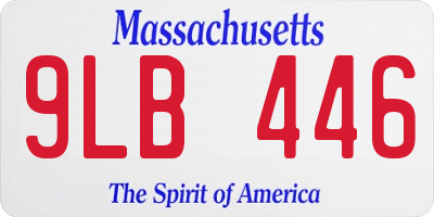 MA license plate 9LB446