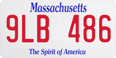 MA license plate 9LB486
