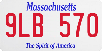 MA license plate 9LB570