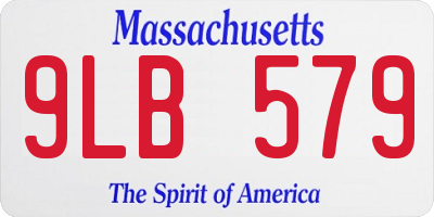MA license plate 9LB579