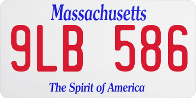 MA license plate 9LB586