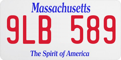 MA license plate 9LB589