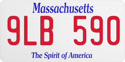 MA license plate 9LB590