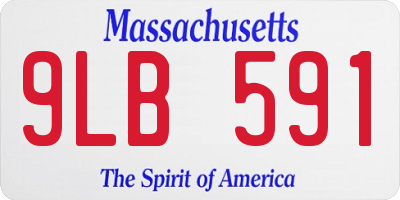 MA license plate 9LB591