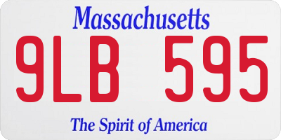 MA license plate 9LB595