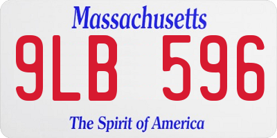 MA license plate 9LB596