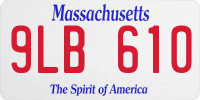 MA license plate 9LB610