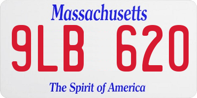 MA license plate 9LB620