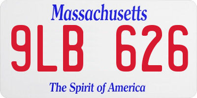 MA license plate 9LB626