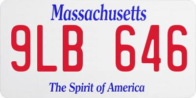 MA license plate 9LB646