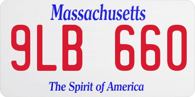 MA license plate 9LB660