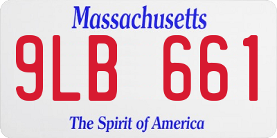 MA license plate 9LB661