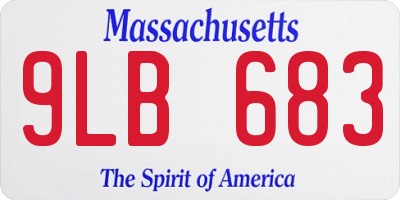 MA license plate 9LB683
