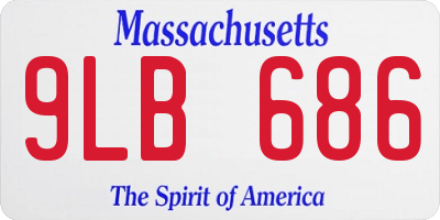 MA license plate 9LB686