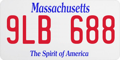 MA license plate 9LB688