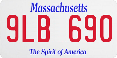 MA license plate 9LB690