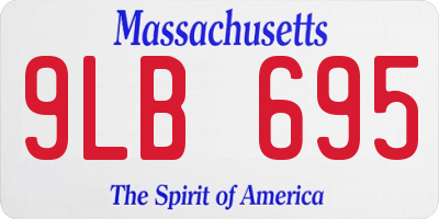 MA license plate 9LB695