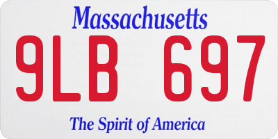 MA license plate 9LB697