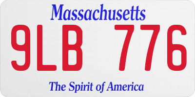 MA license plate 9LB776