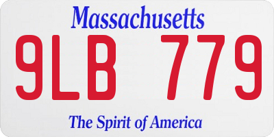MA license plate 9LB779