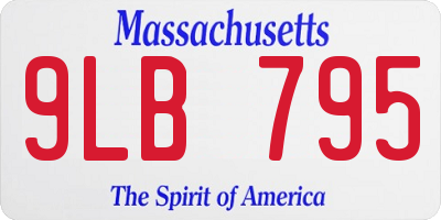 MA license plate 9LB795