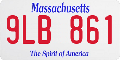 MA license plate 9LB861