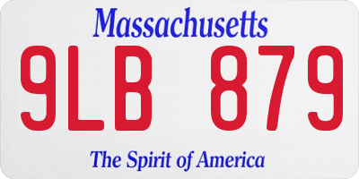 MA license plate 9LB879