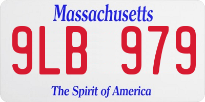 MA license plate 9LB979