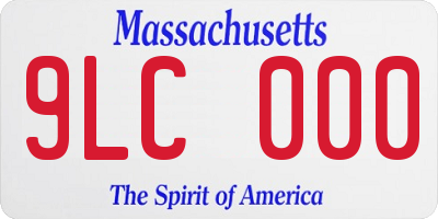 MA license plate 9LC000