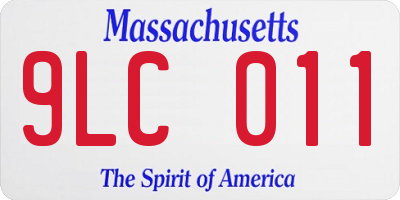 MA license plate 9LC011