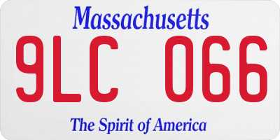 MA license plate 9LC066