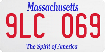 MA license plate 9LC069
