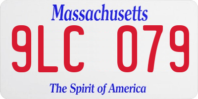 MA license plate 9LC079