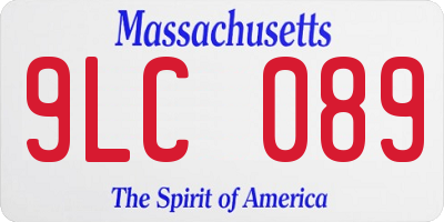 MA license plate 9LC089