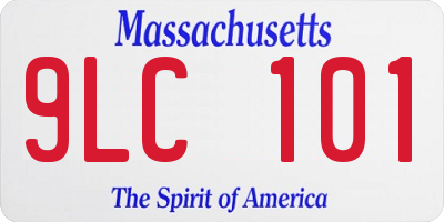 MA license plate 9LC101