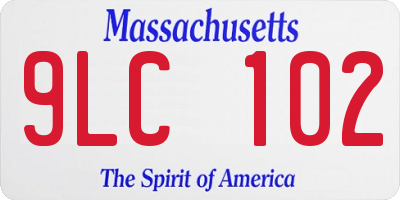 MA license plate 9LC102