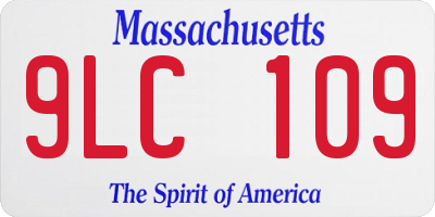 MA license plate 9LC109