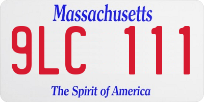 MA license plate 9LC111