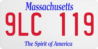 MA license plate 9LC119