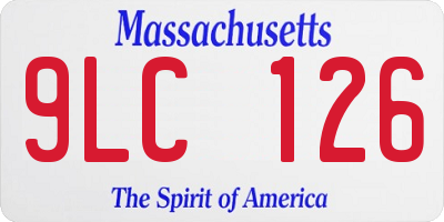 MA license plate 9LC126