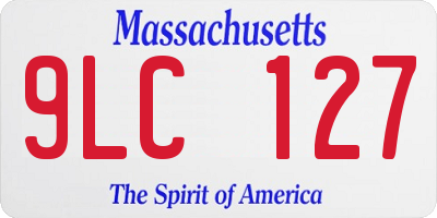 MA license plate 9LC127