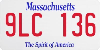 MA license plate 9LC136