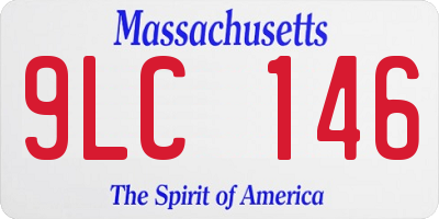 MA license plate 9LC146