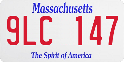MA license plate 9LC147