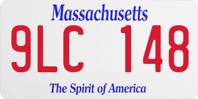 MA license plate 9LC148