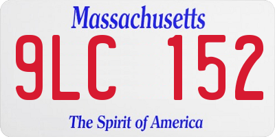 MA license plate 9LC152