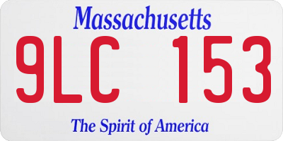 MA license plate 9LC153