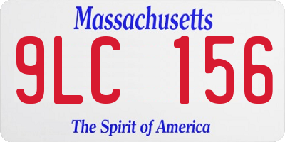 MA license plate 9LC156
